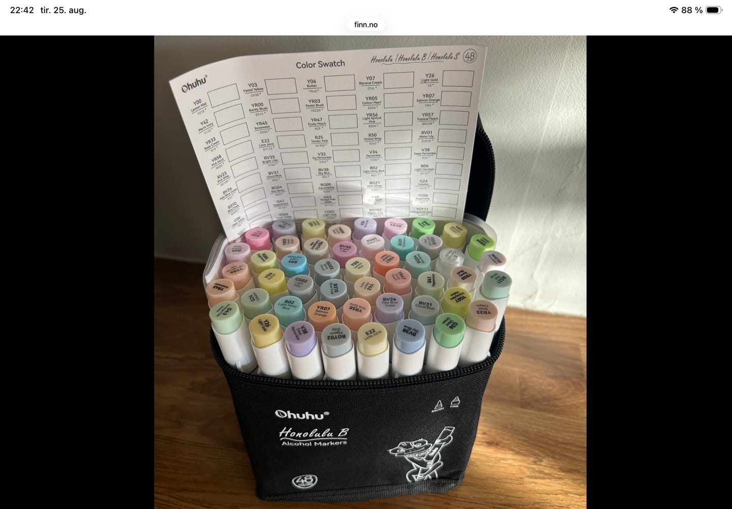 Customer photo review of Ohuhu Honolulu 48 Pastel Colors Dual Tips Alcohol Art Markers-Sweetness (New Color Codes)