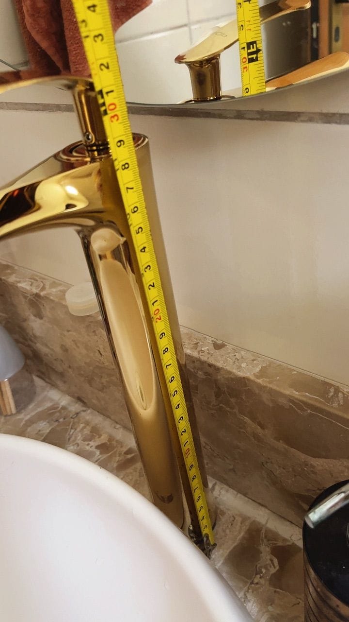 Customer photo review of Torneira Para Banheiro Gourmet Monocomando Aqua Lux