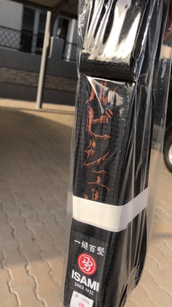 Customer photo review of Isami Karate Black Belt Premium