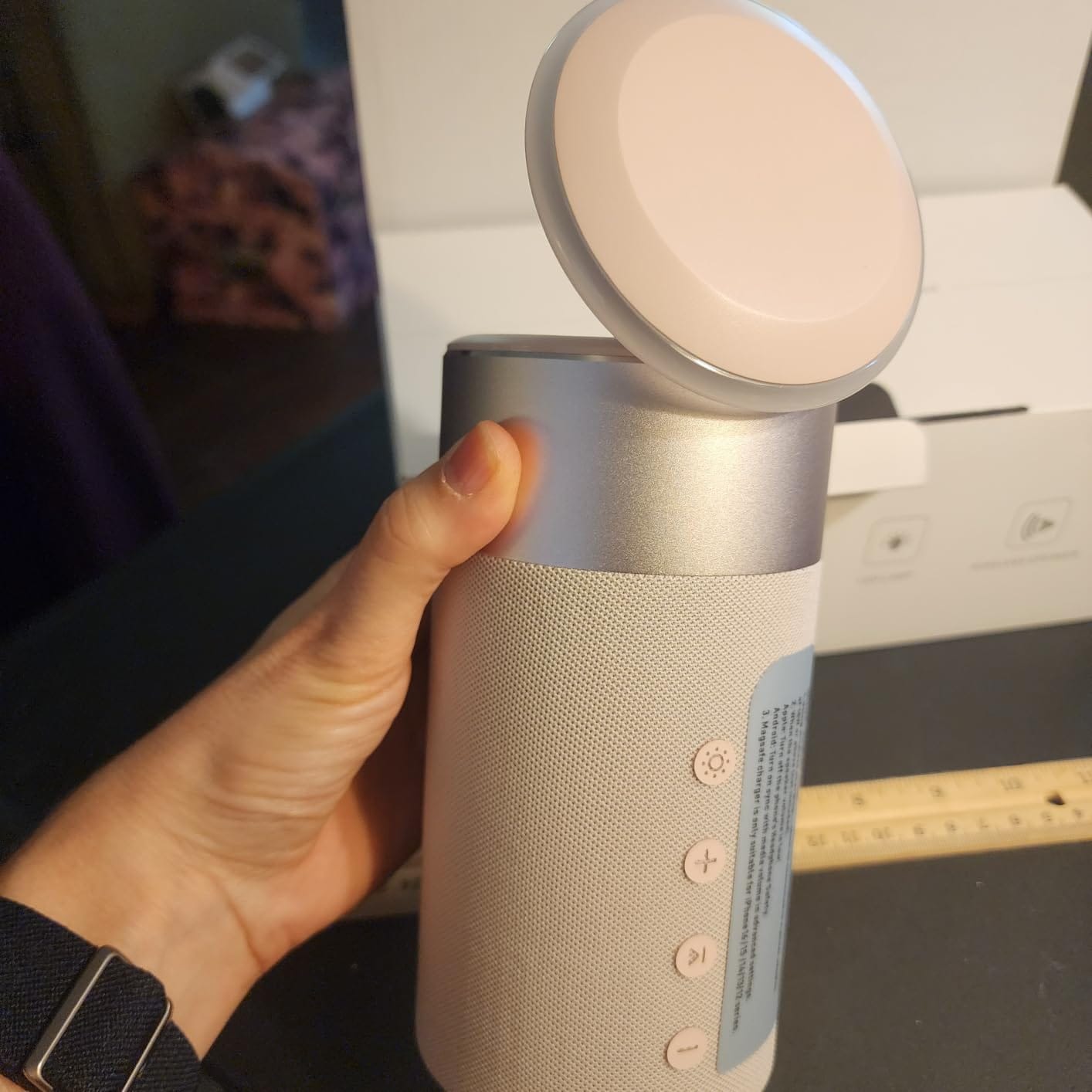Customer photo review of GlowCharge 3-in-1 Charging Speaker