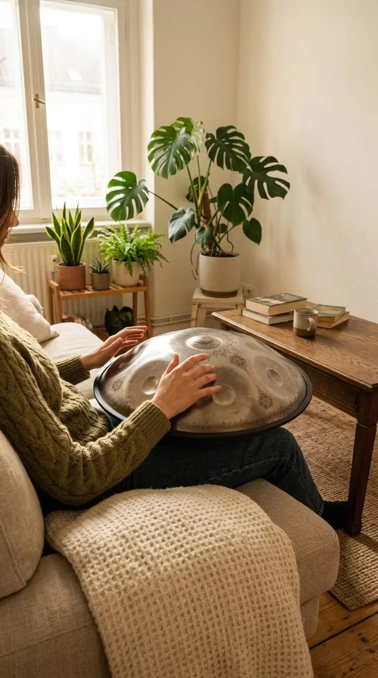 Customer photo review of Cosmos Silver Mandarins Handpan - 12 Notes D Minor Gift Set