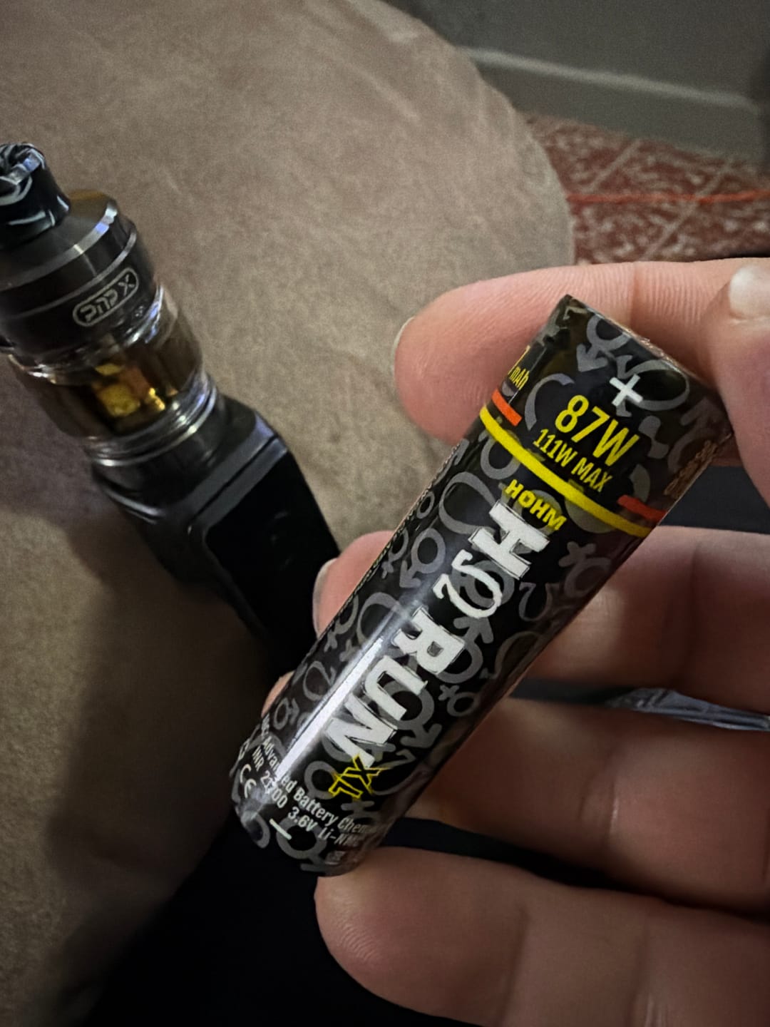 Customer photo review of Hohm Tech Run XL 21700 4007mAh 30.3A Battery