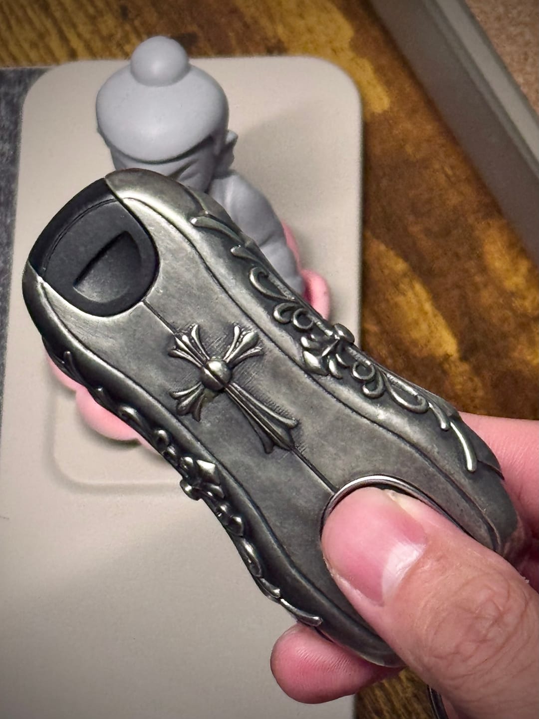 Customer photo review of Porsche Handcrafted Silver Key Case