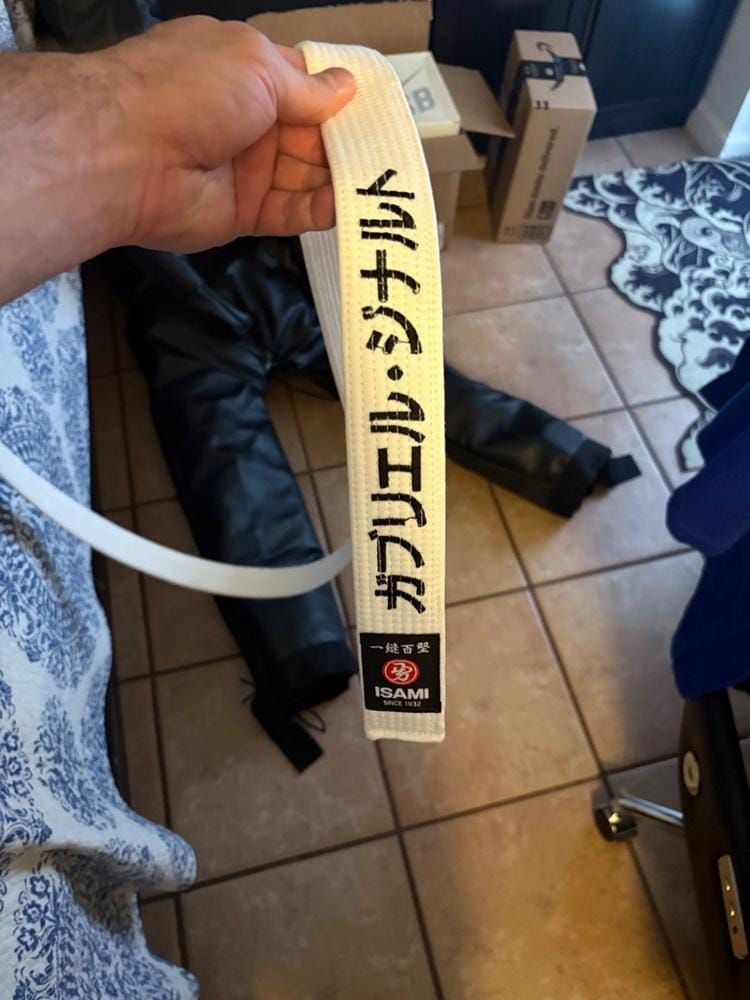 Customer photo review of Isami White Belt