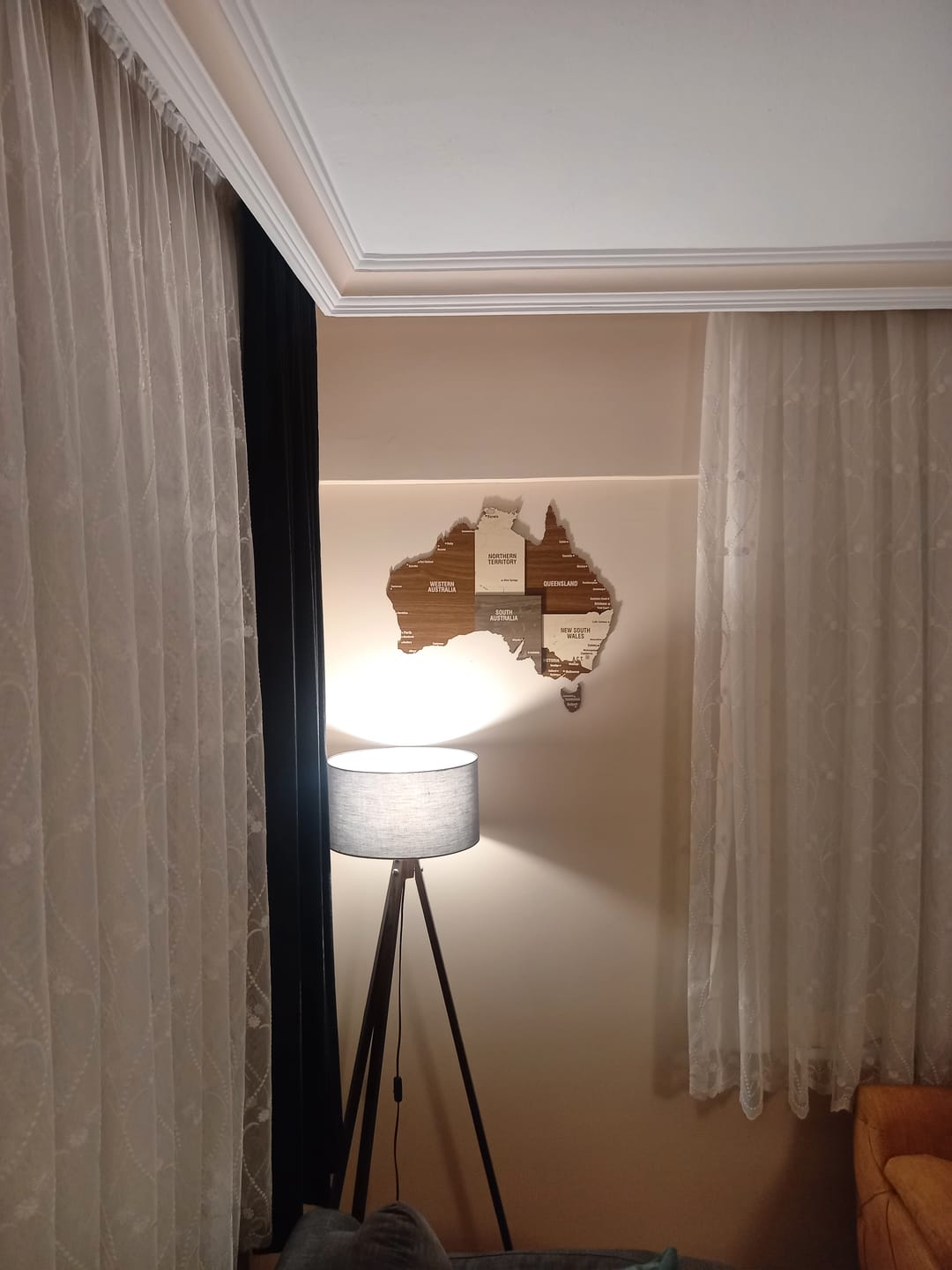 Customer photo review of Avustralya Haritası Ahşap Duvar Dekoru, Çok Katmanlı Ve Karışık Renkli