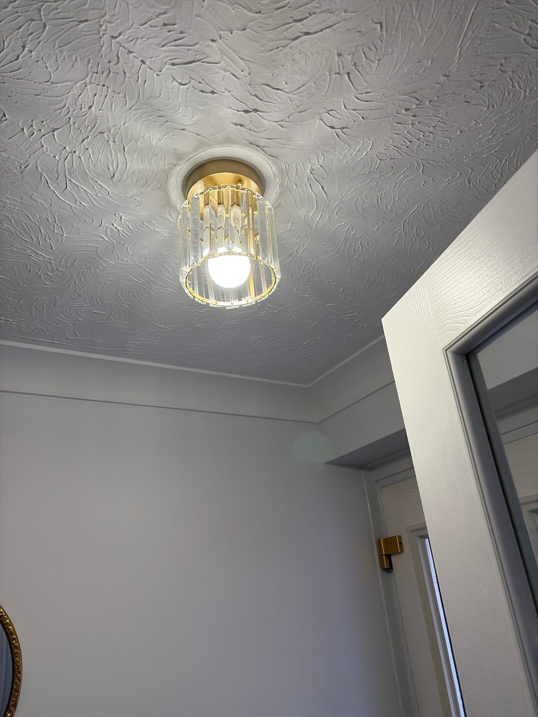 Customer photo review of Modern Crystal Glass Ceiling Light Flush Mount Fitting