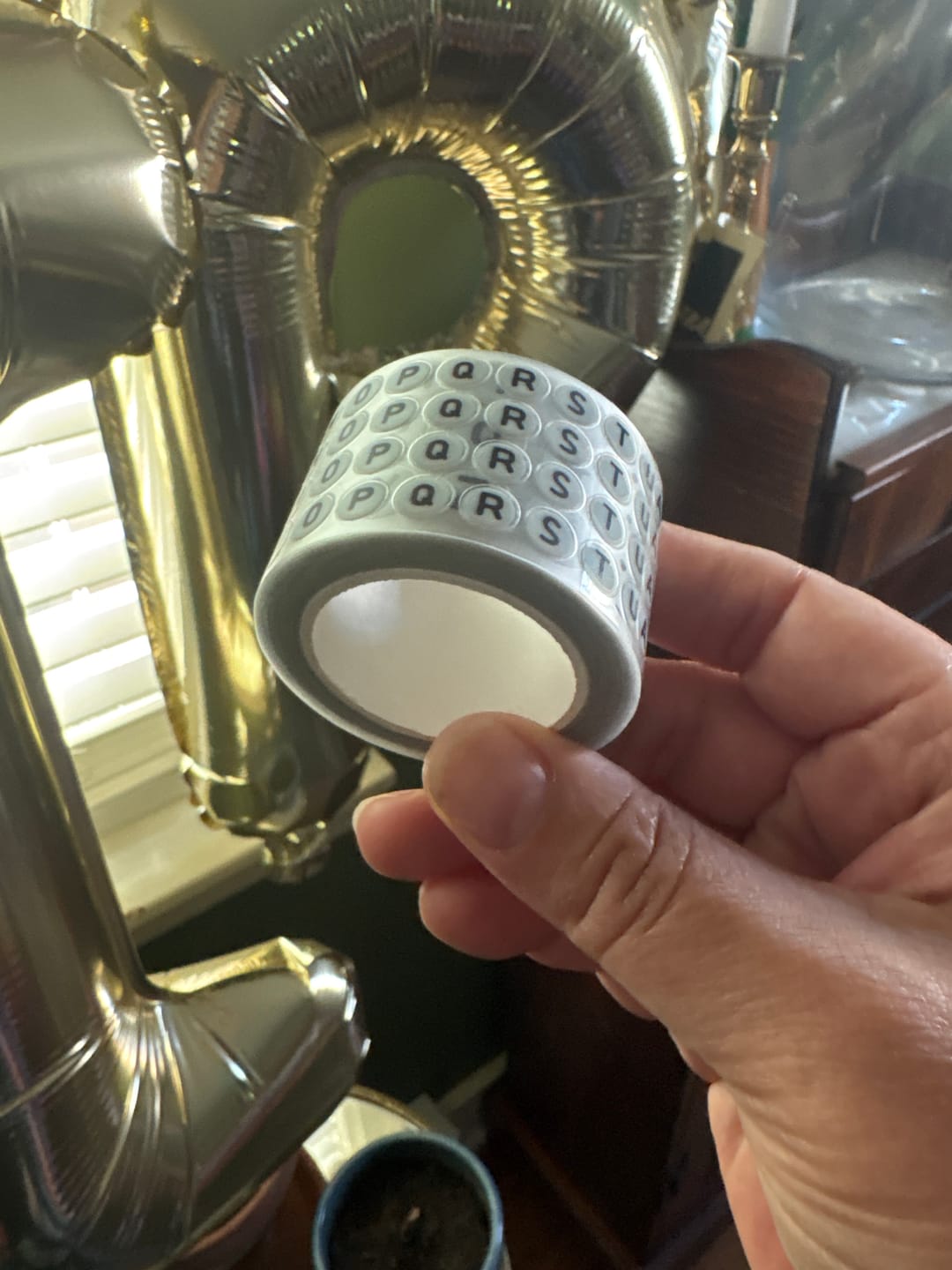 Customer photo review of Alphabet Beads Pre-cut PET Tape [3.O]