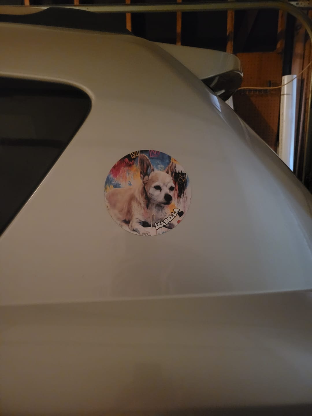 Customer photo review of Graffiti - Personalized Car Magnet