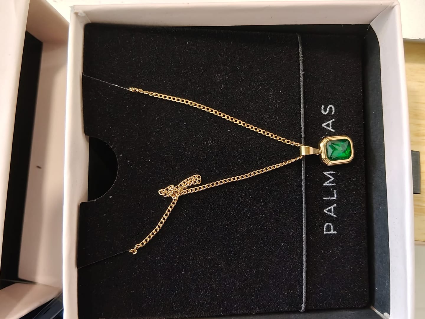 Customer photo review of Classic Emerald Necklace
