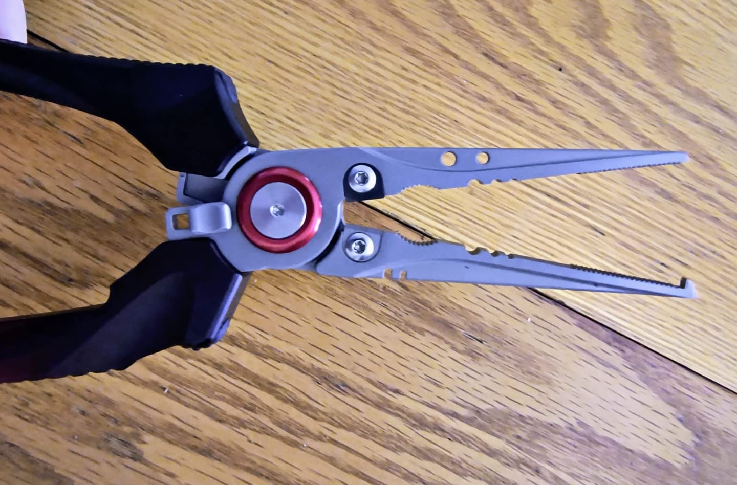 Customer photo review of Lockable Fishing Pliers with Ergonomic Handle & Teflon Coating