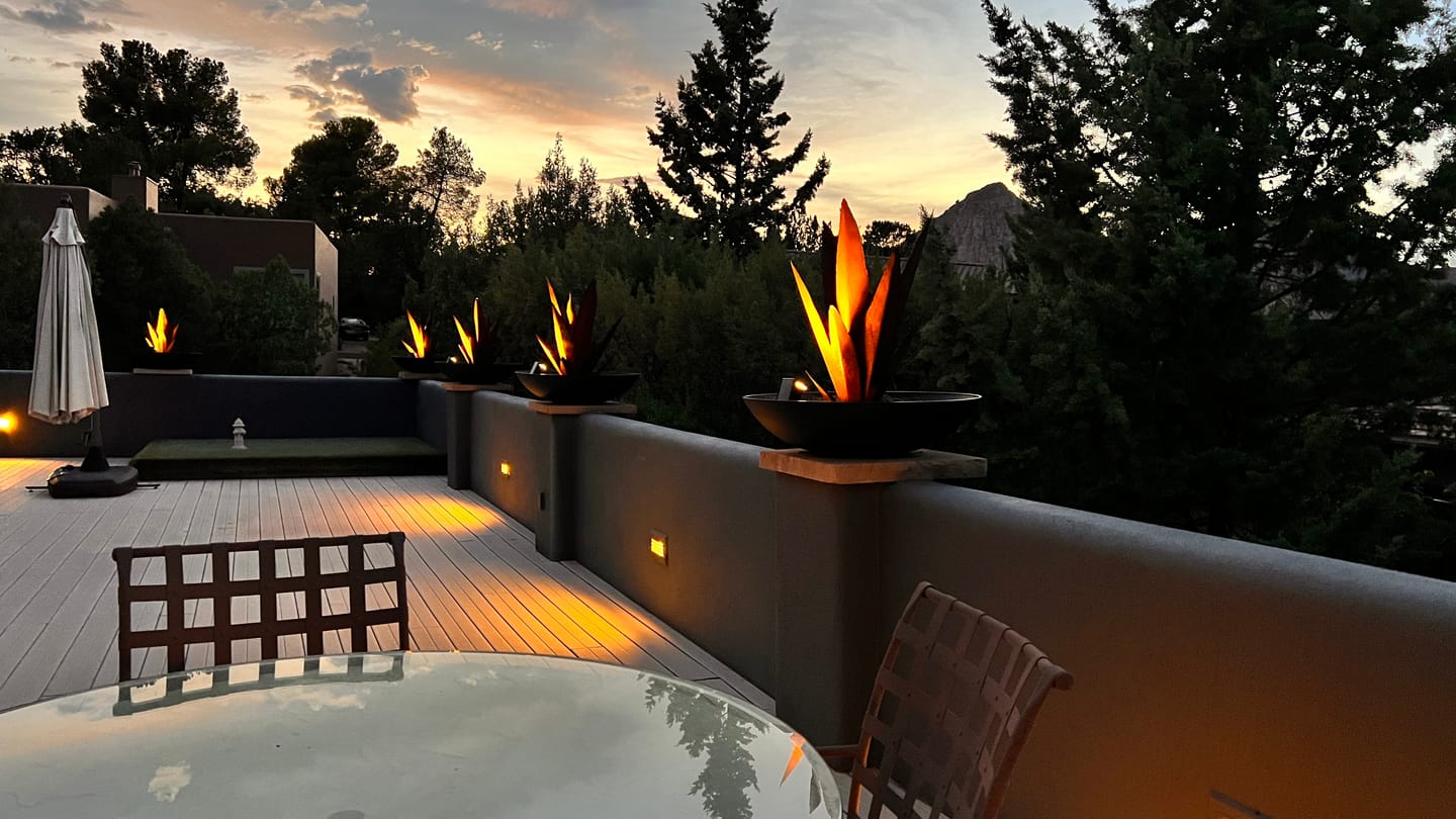 Customer photo review of Warm White Solar Spotlights 20 LED For Garden