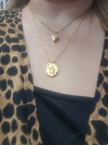 Customer photo review of Goddess Saraswati Necklace (Gold)