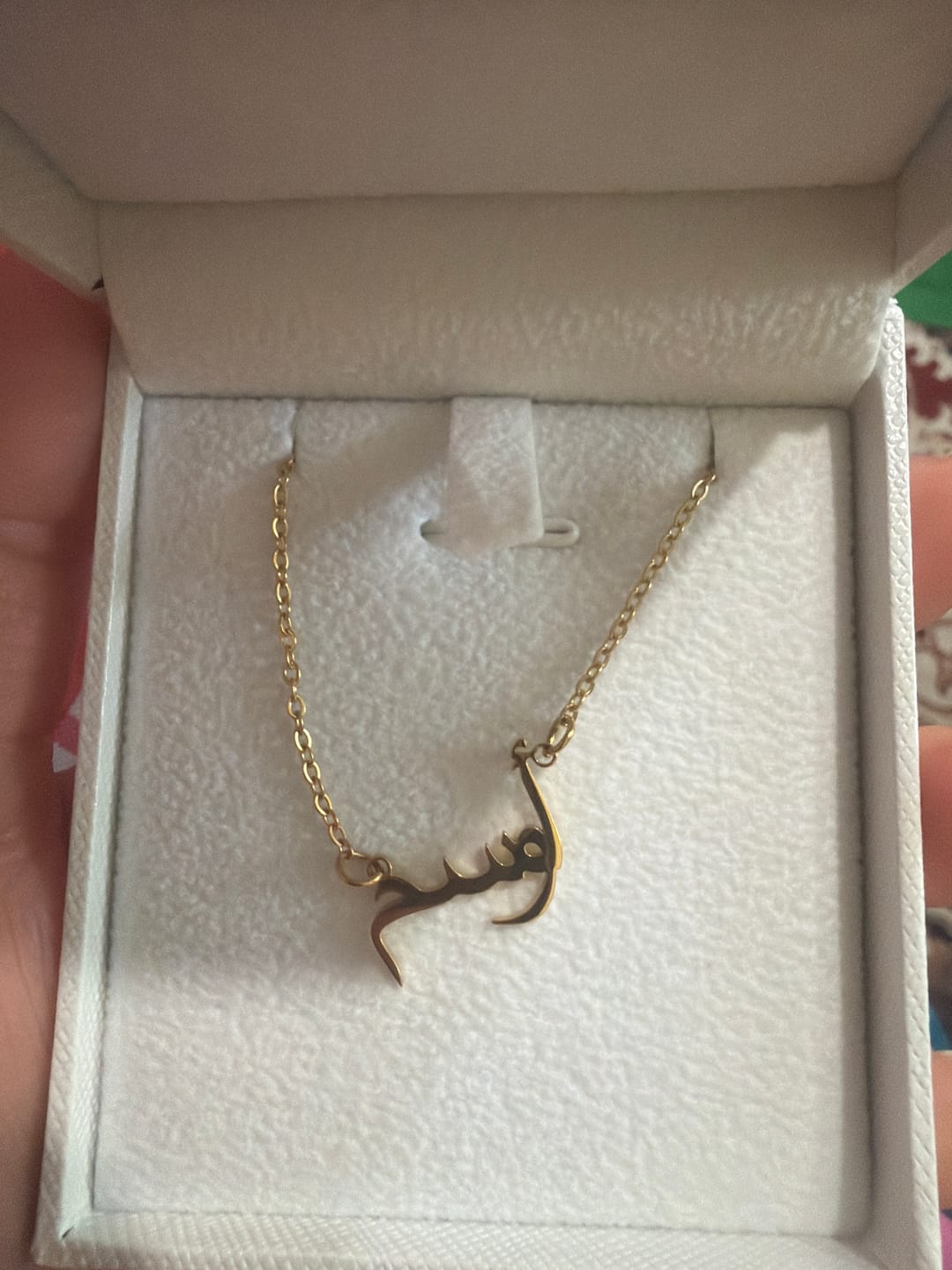 Customer photo review of Herringbone Necklace