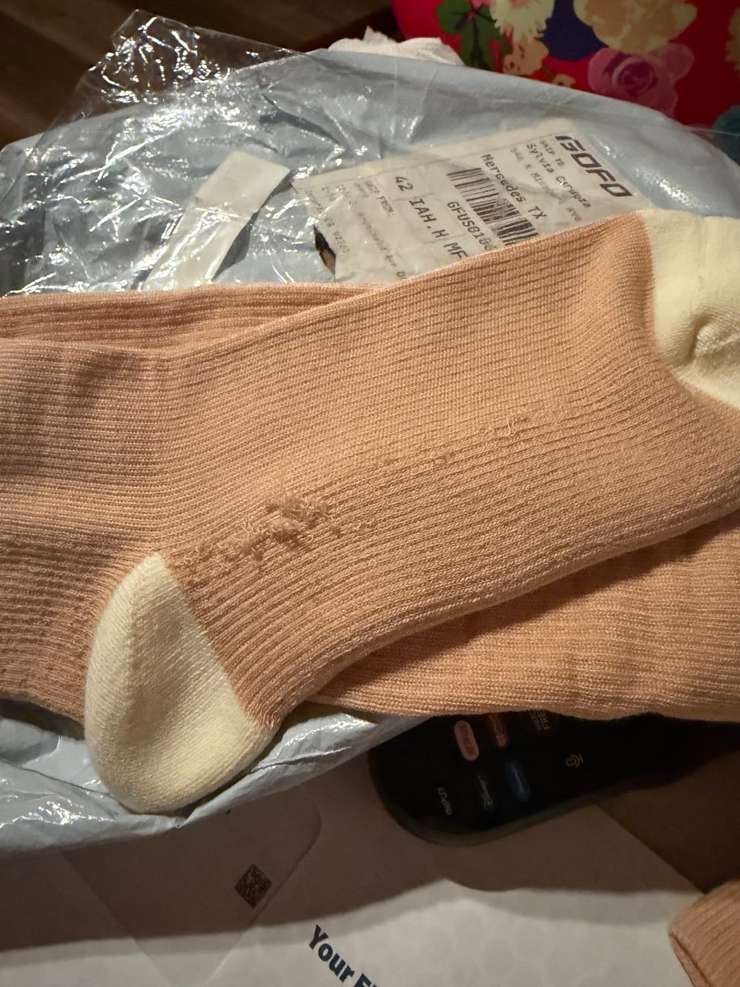 Customer photo review of Bamboo Wide Compression Socks