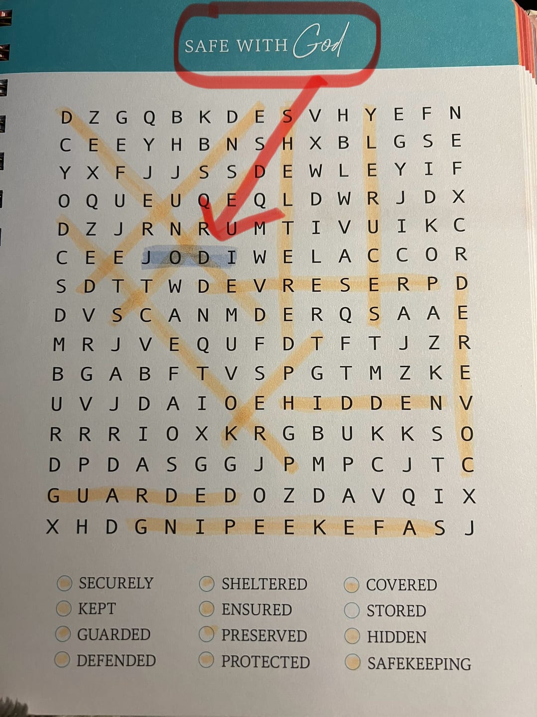 Customer photo review of Be Still: Word Search Devotional for Peace & Rest in God