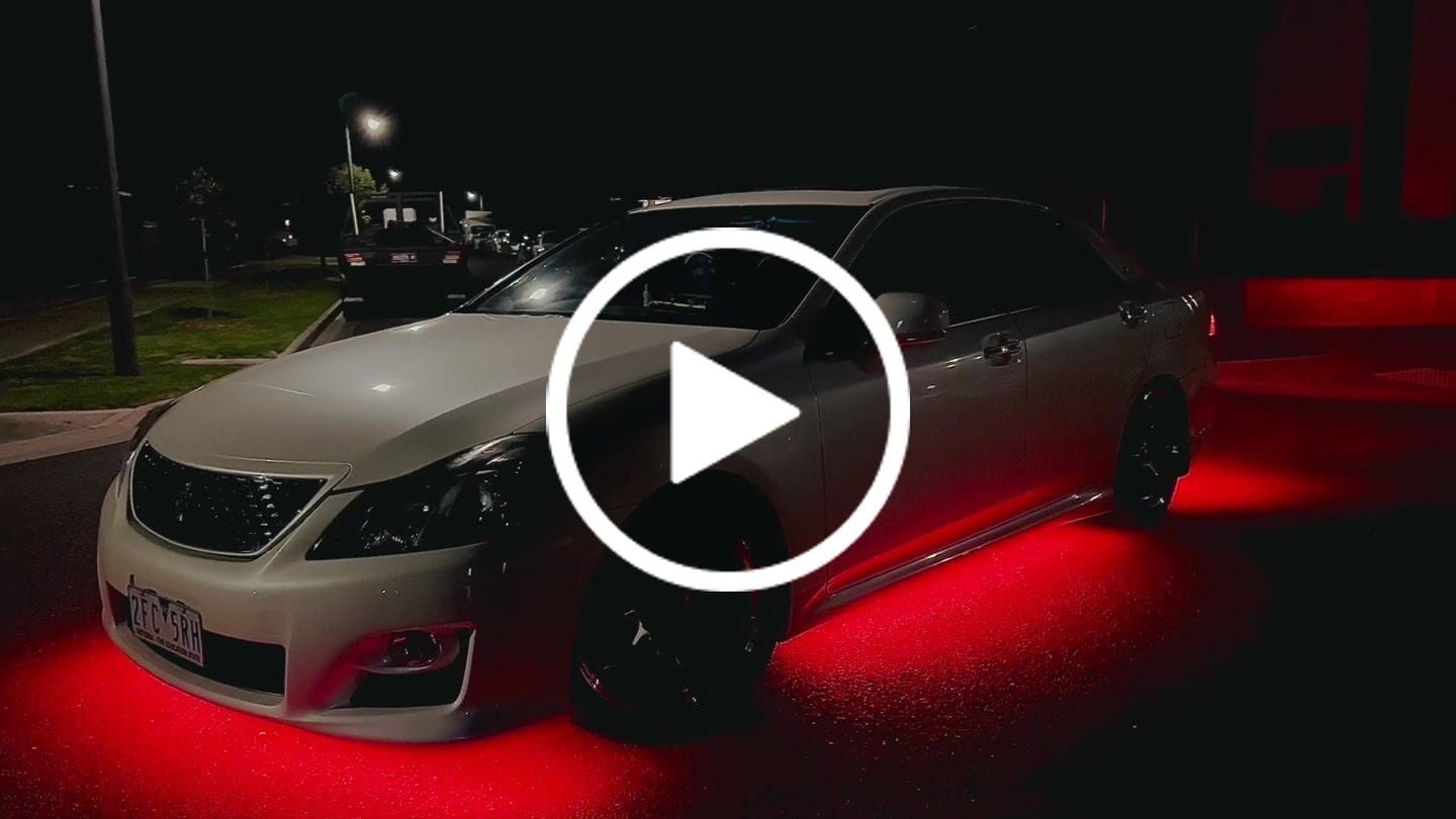 Customer video review of ELGlow® Universal Car Underglow Kit