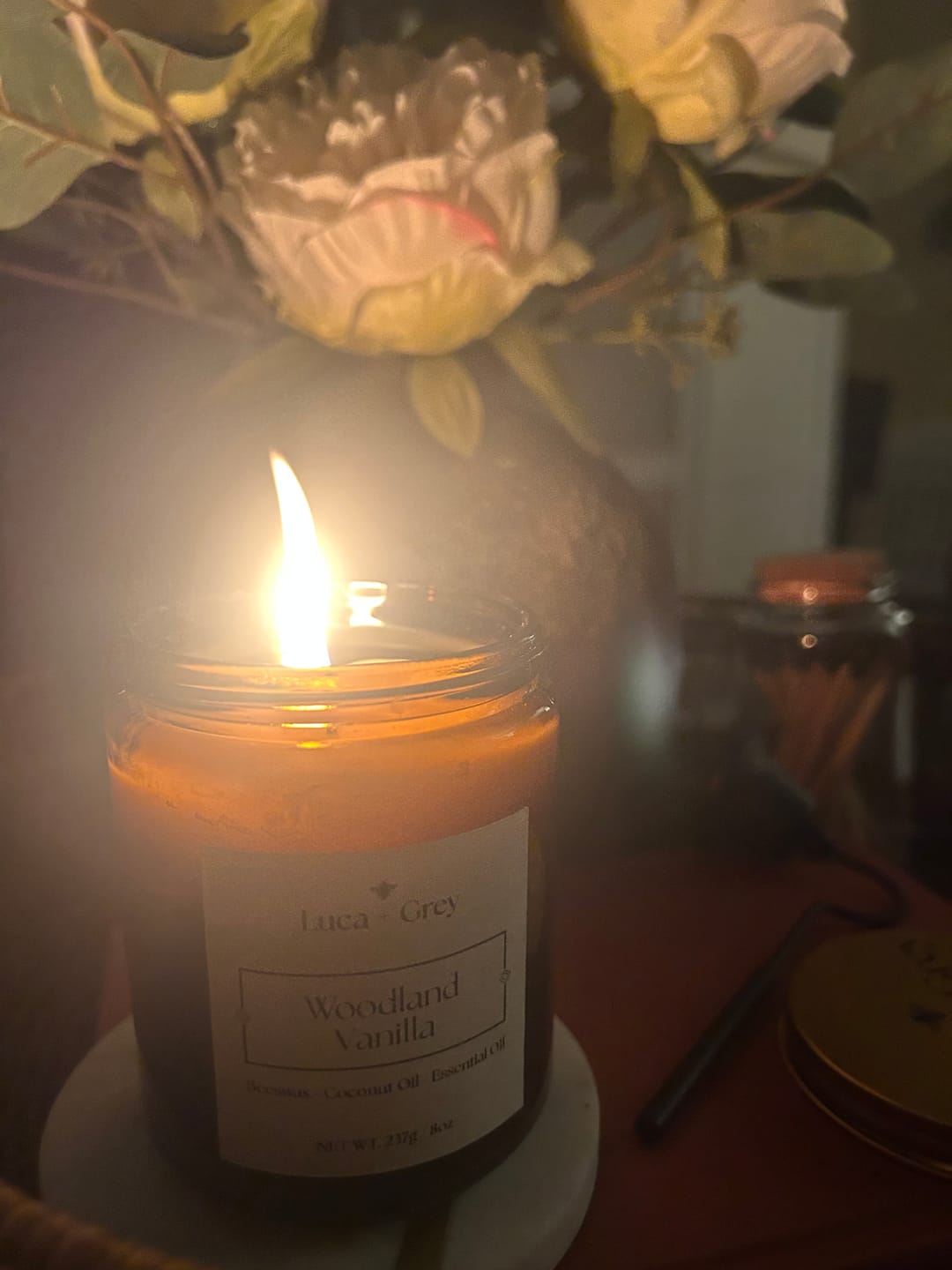 Customer photo review of Fall Trio Beeswax Candle Bundle