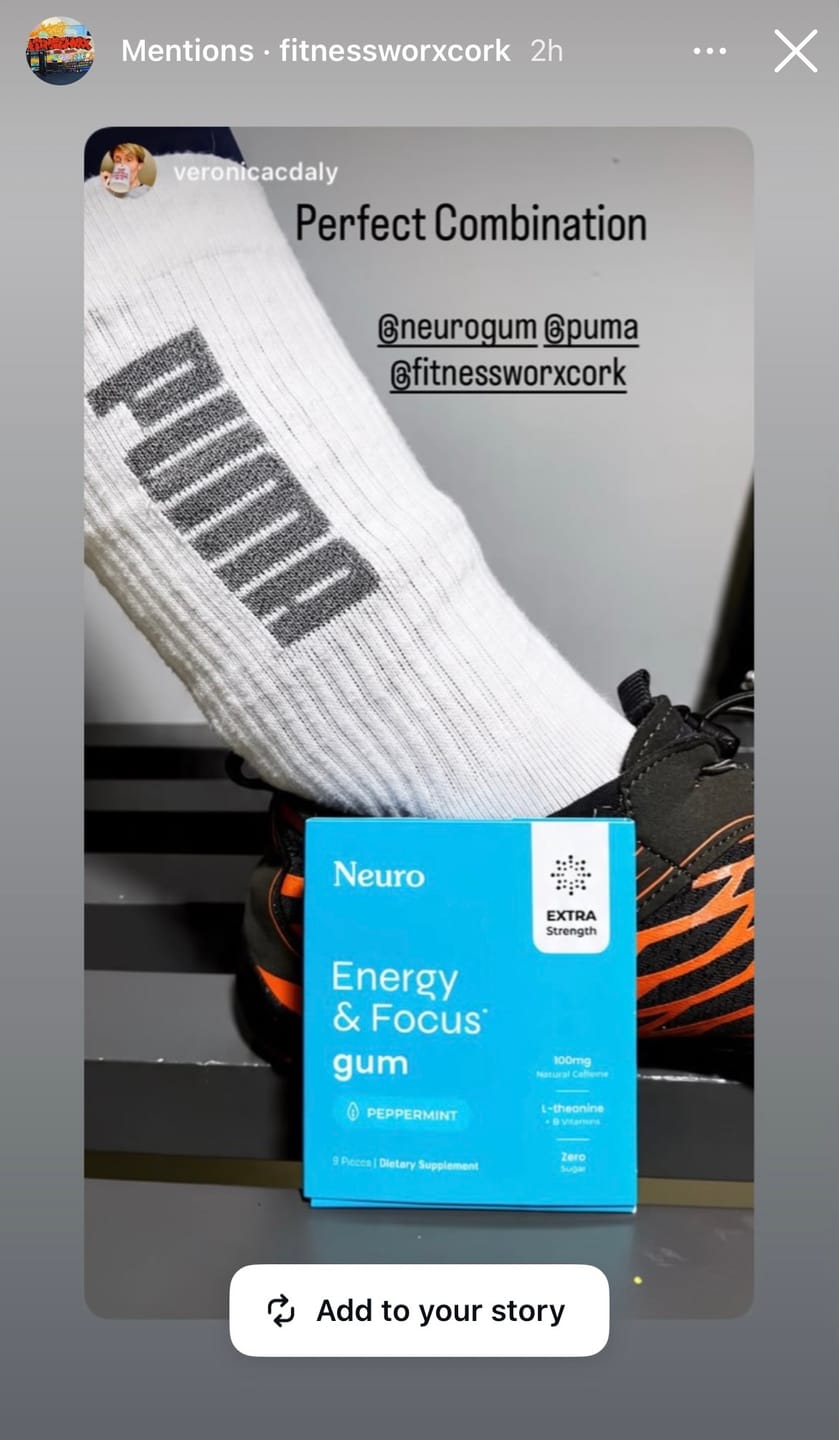 Customer photo review of Extra Strength Energy & Focus Gum