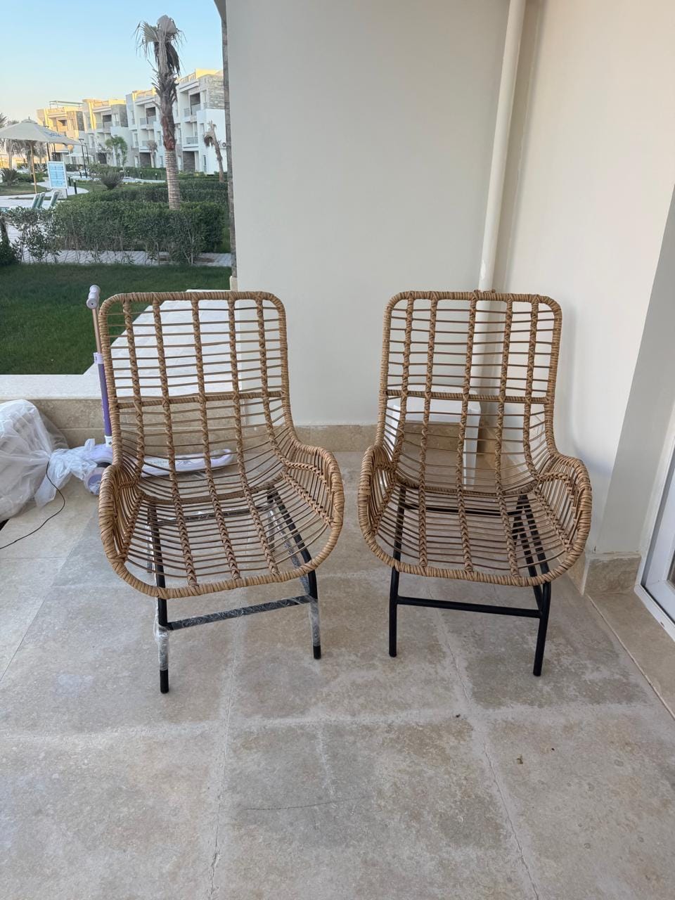 Customer photo review of كرسي رتان بامبو ميجو للمطاعم و الكافيهات