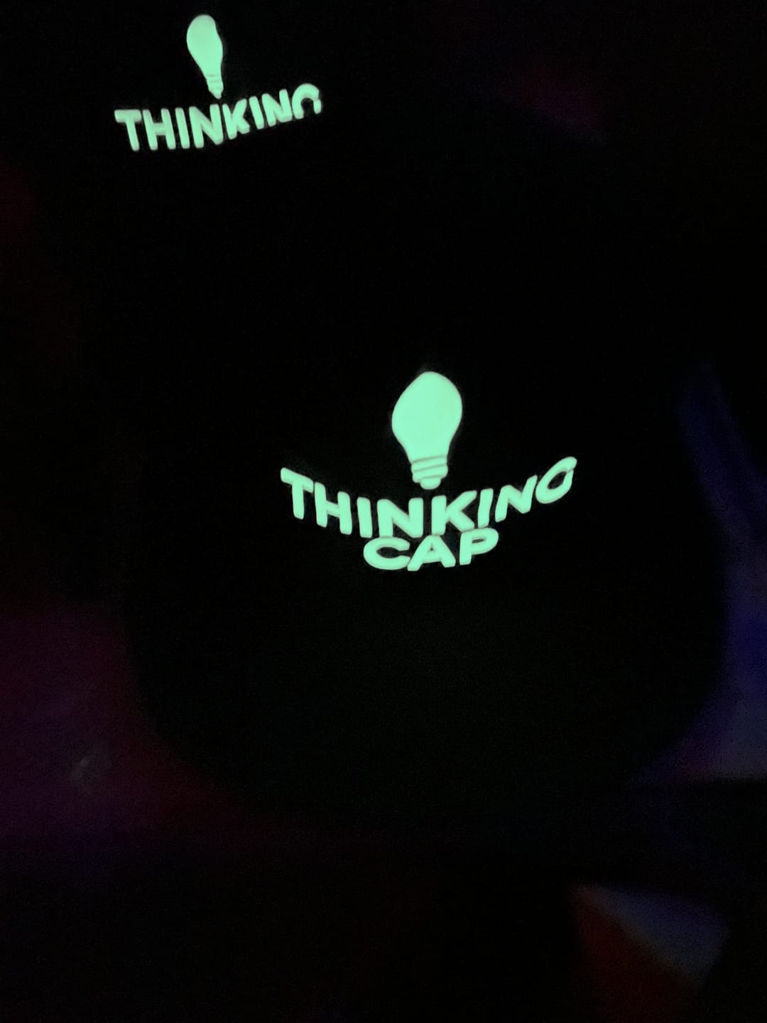 Customer photo review of Glow In The Dark Thinking Cap