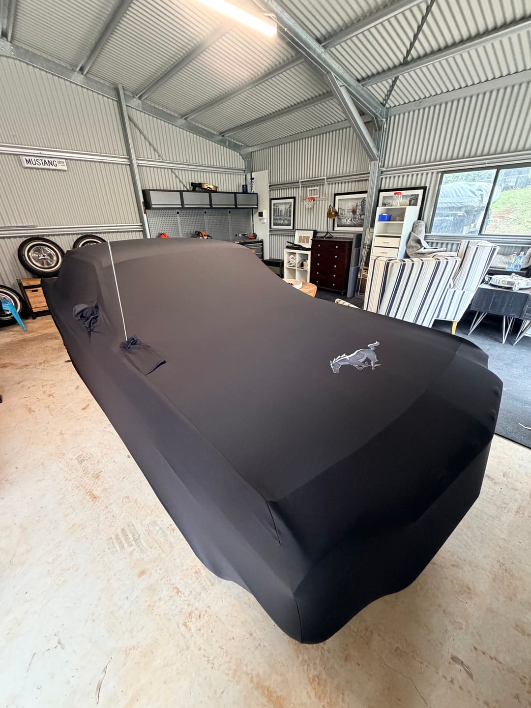 Customer photo review of 1964-1968 Ford Mustang Hardtop & Conv 2 mirrors Purfit Indoor Custom Car Cover