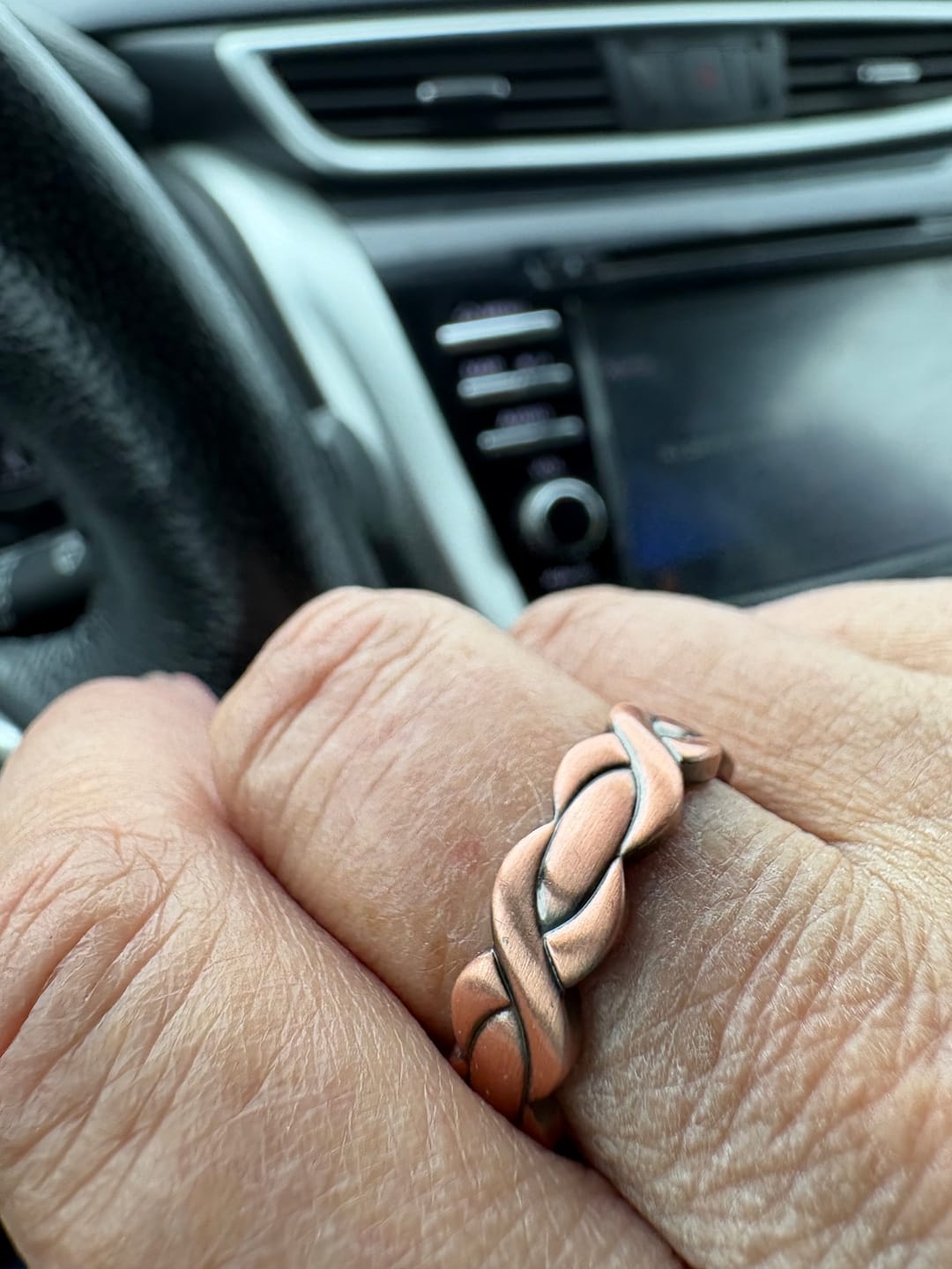 Customer photo review of Ladies Adjustable Copper Magnetic Ring