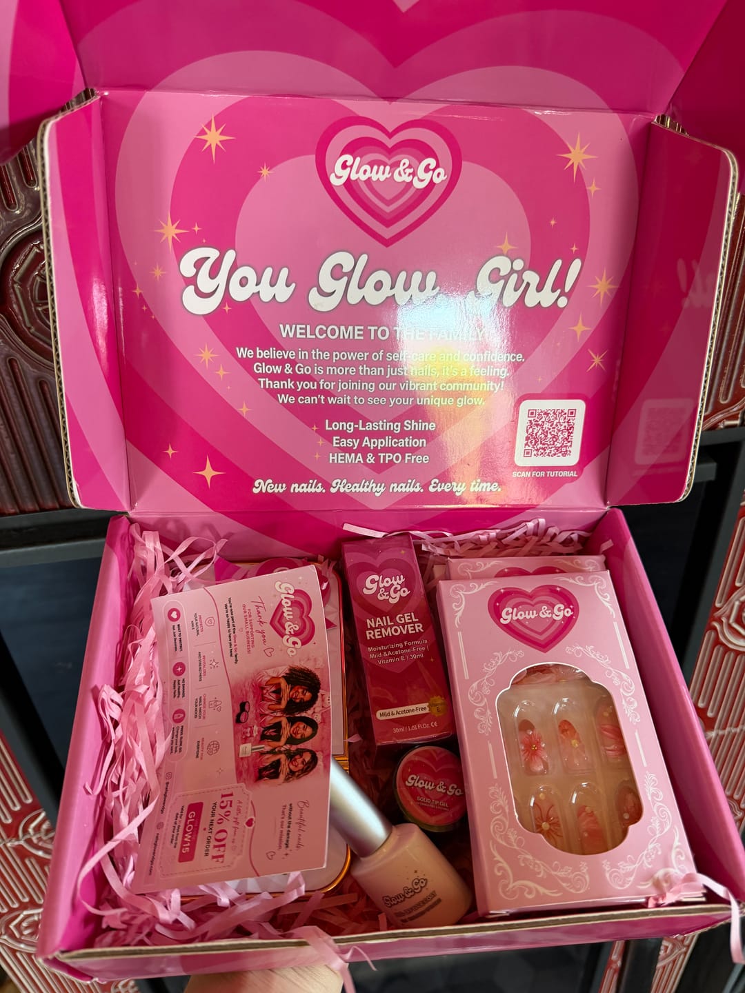 Customer photo review of Glow & Go Full Nail Kit