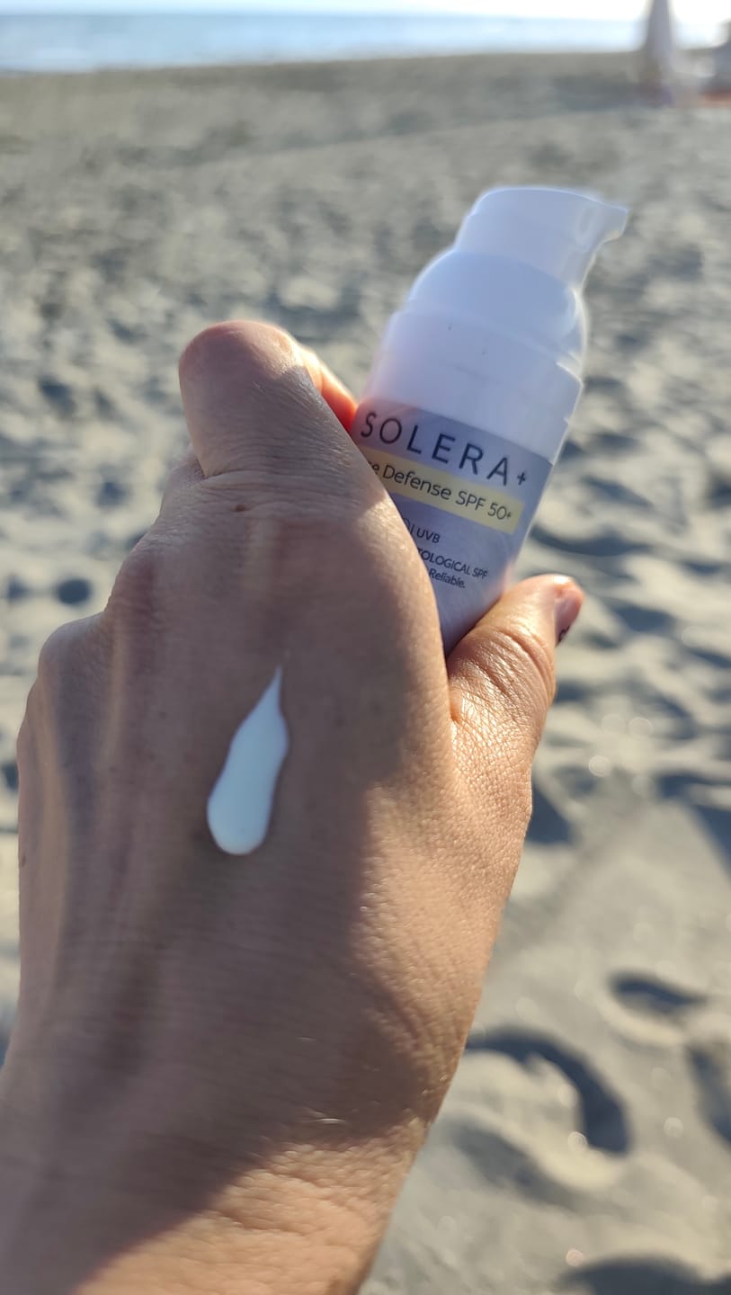 Customer photo review of SOLERA+ | Face Sunscreen Fluid SPF 50+