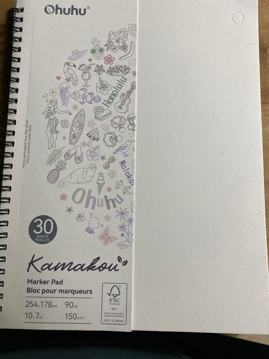 Customer photo review of Ohuhu Bleedproof Double-Sided Marker Pad, Spiral-Bound