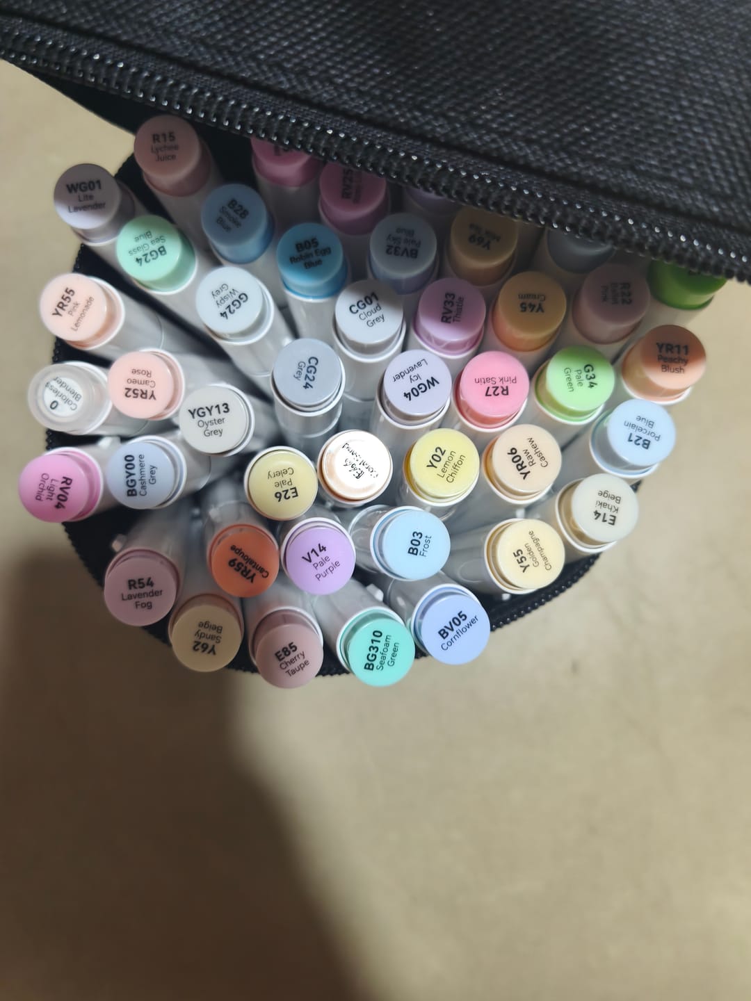 Customer photo review of Ohuhu Honolulu 48 Pastel Colors Dual Tips Alcohol Art Markers-Sweetness (New Color Codes)