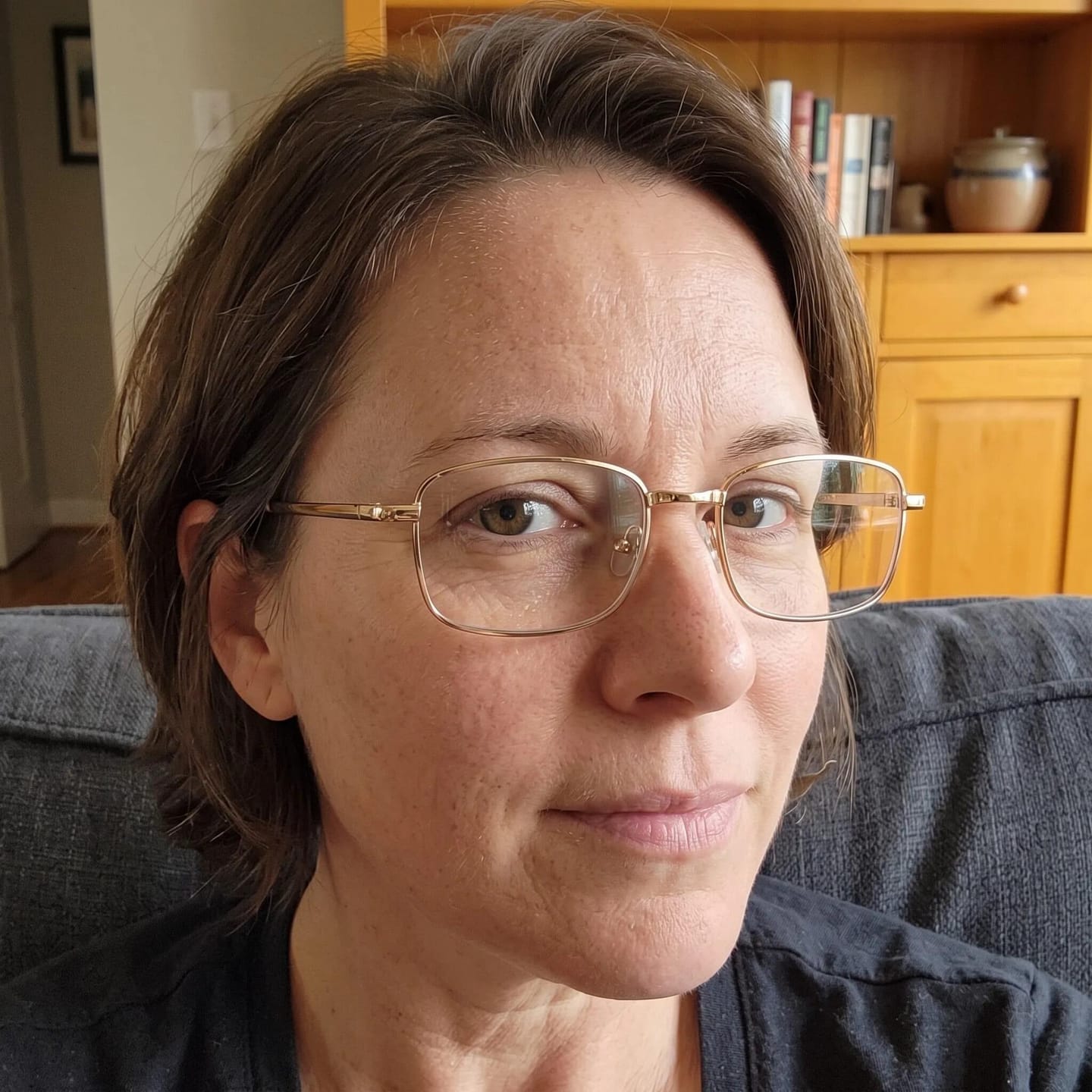 Customer photo review of Foldable Progressive Tint Reading Glasses