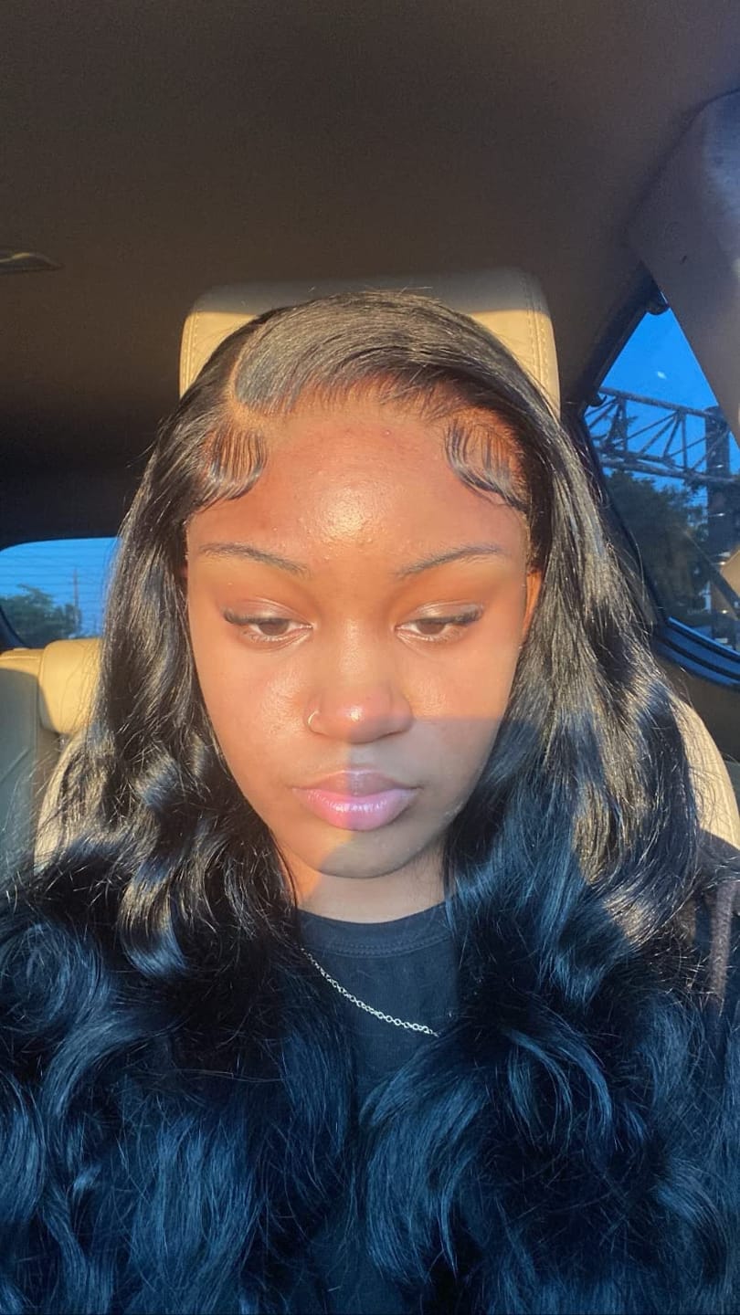 Customer photo review of Wavymy Pre-Cut 13x6 Max Lace Frontal Wig Drawstring Wear & Go Wigs Dome Cap Glueless Wigs 180% Density