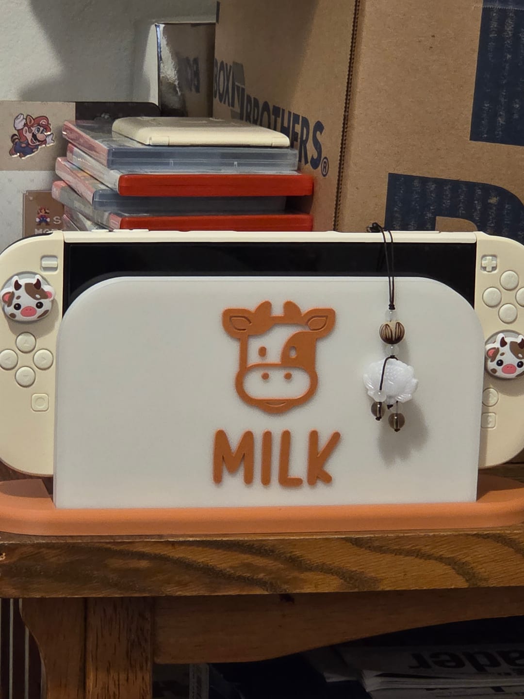 Customer photo review of Milk Dock Cover for Nintendo Switch 2 – Original Faceplate Design