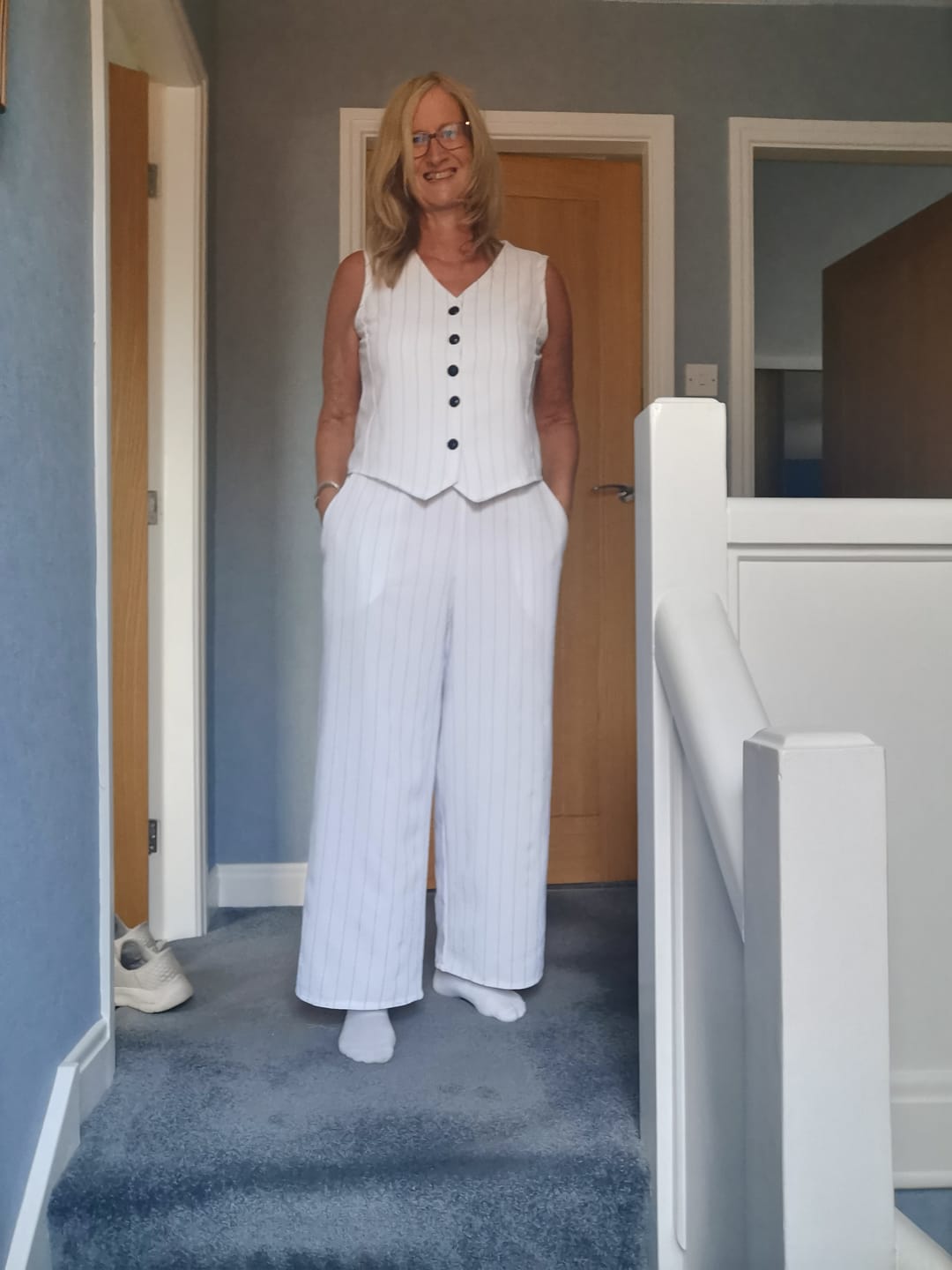 Customer photo review of Linear Weave Suiting Fabric