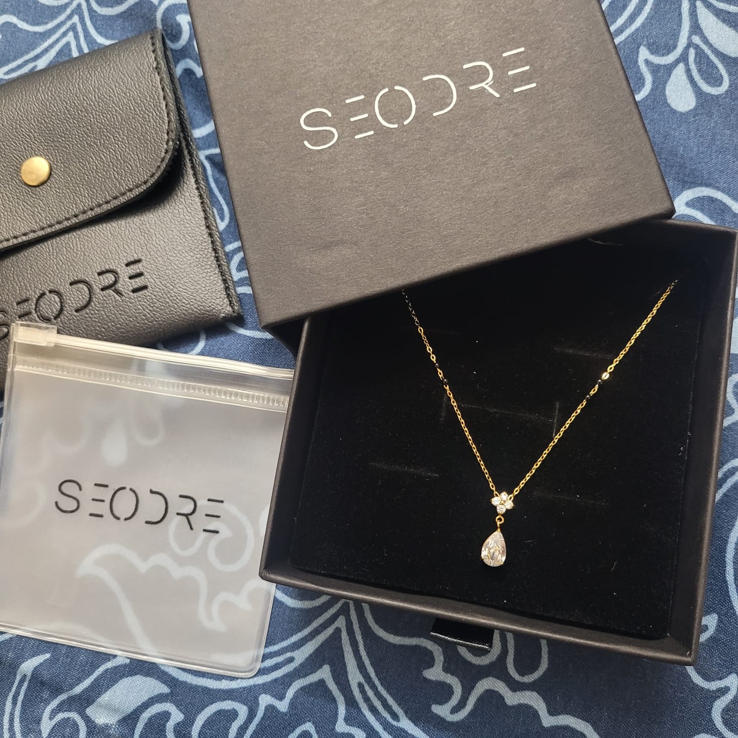 Customer photo review of Midnight Bloom Mangalsutra