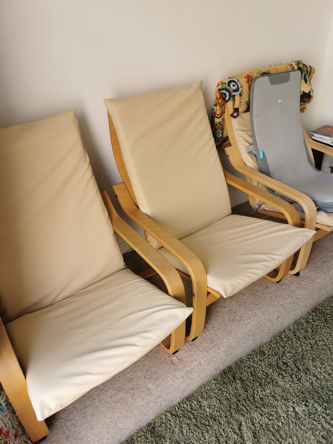 Customer photo review of Special Offer Cream Faux Leather Fabric
