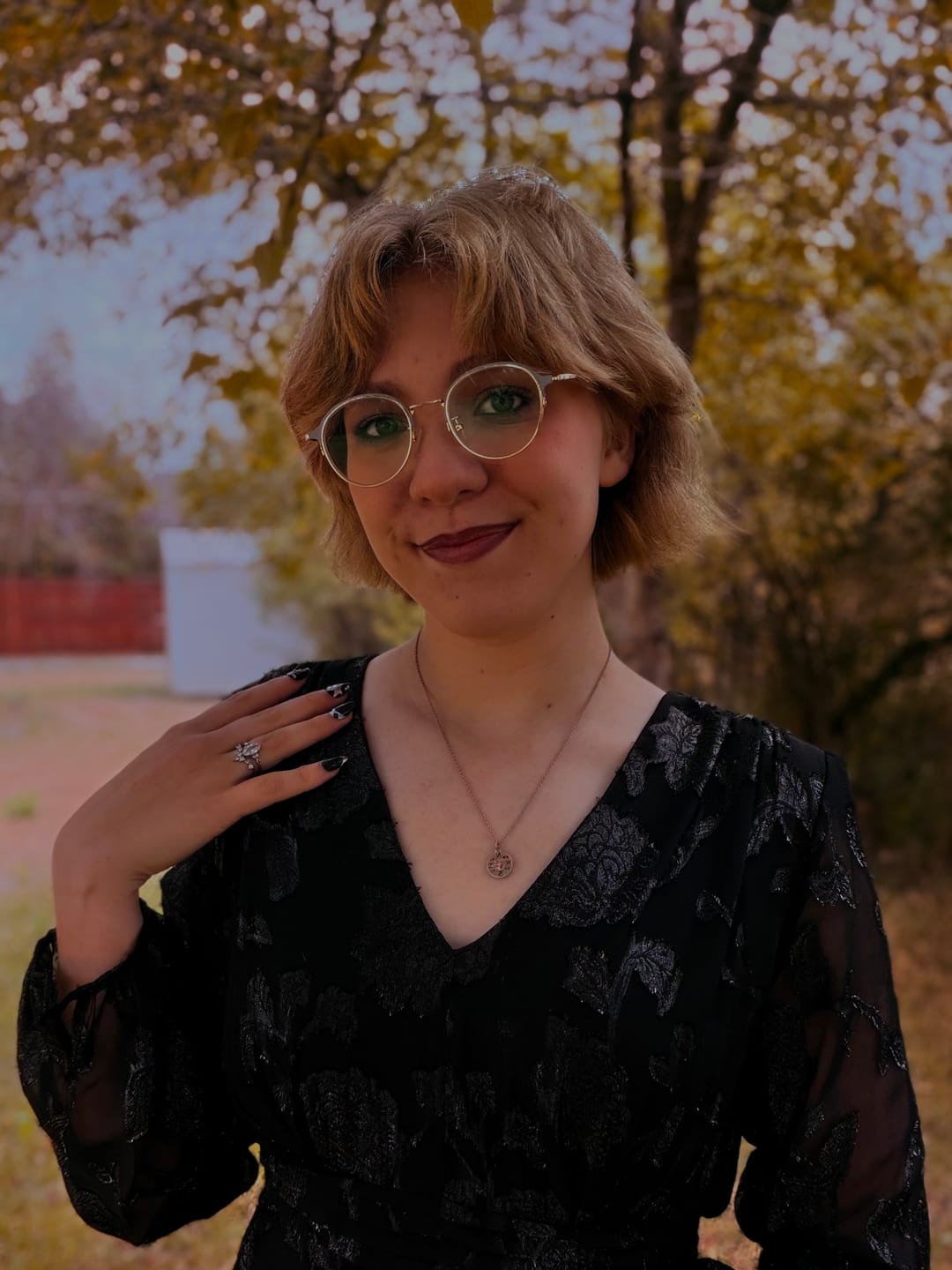 Customer photo review of Aya Eyeglasses