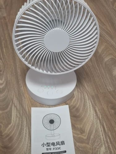 Customer photo review of 3600mAh USB Rechargeable Desk Fan with Four Speeds