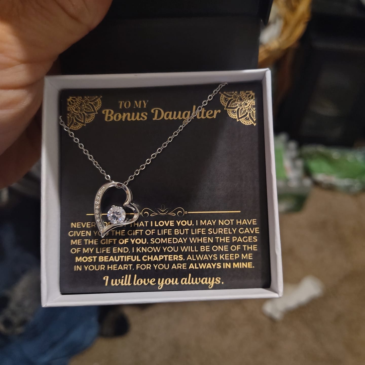 Customer photo review of To My Bonus Daughter - Forever Love Gift Set - SS558