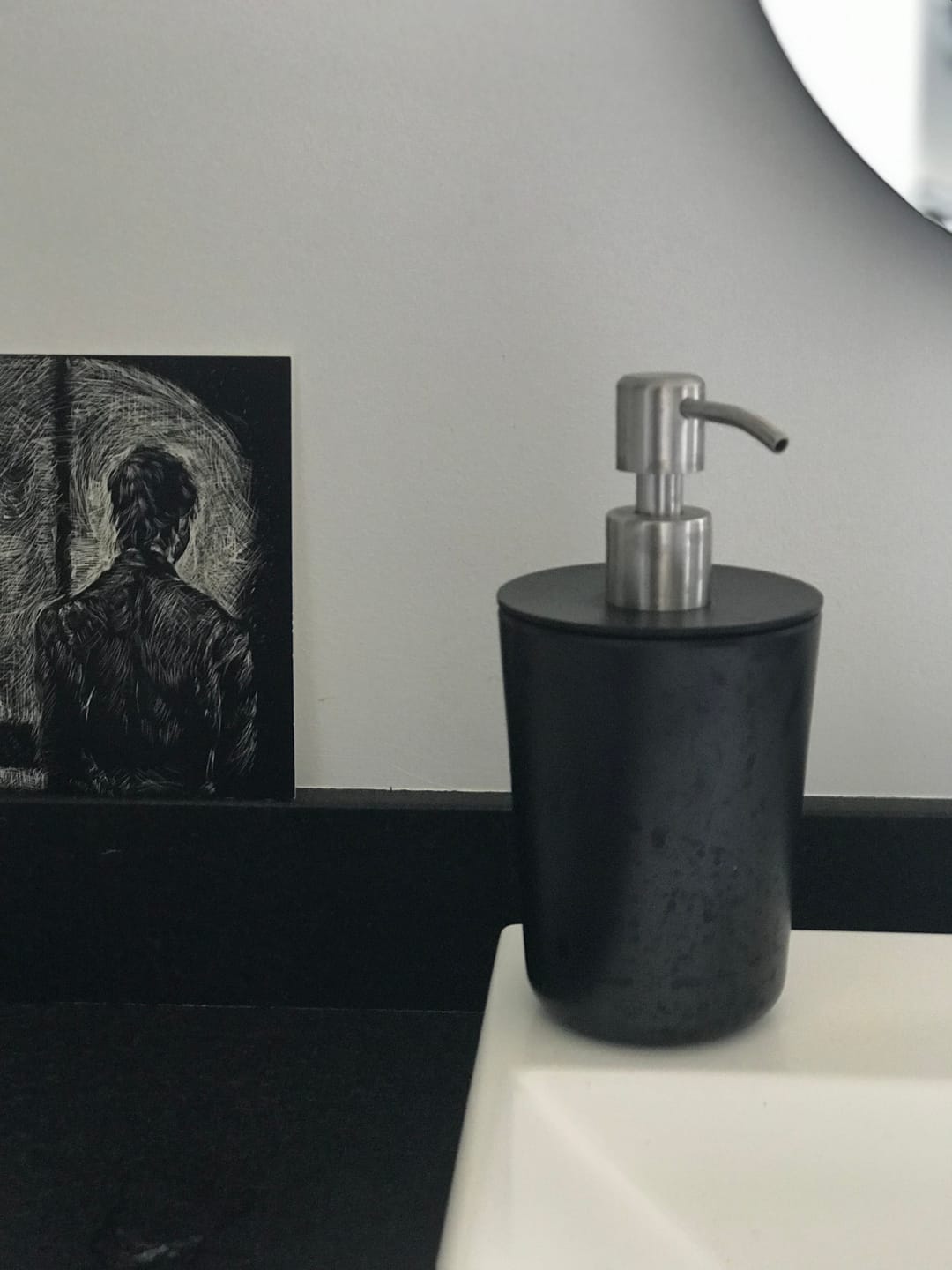 Customer photo review of Liquid Soap Dispenser - Black