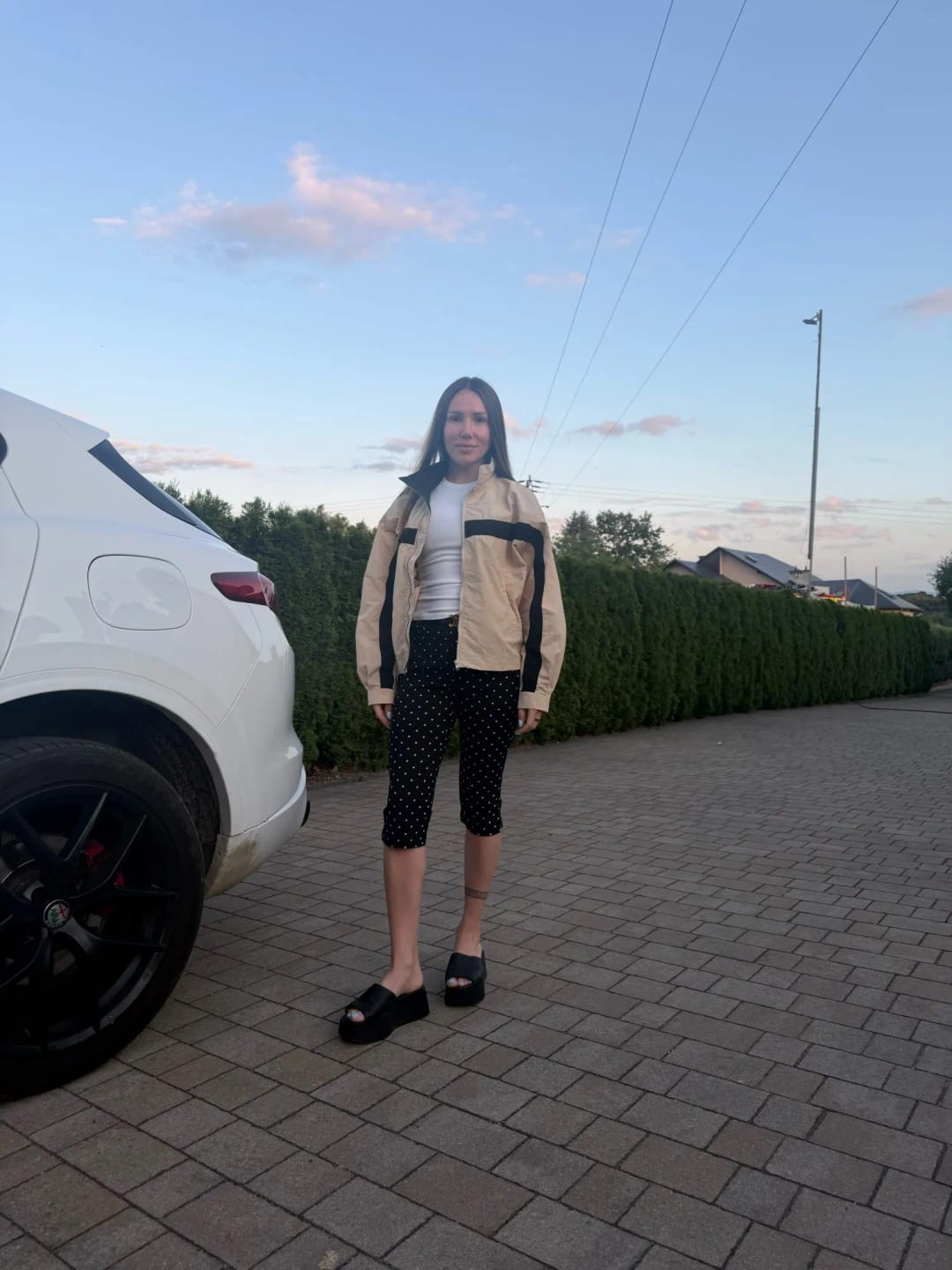 Customer photo review of Amanda Vintage Bomber Jacket