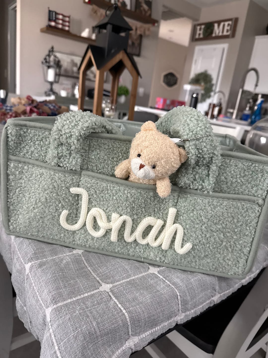 Customer photo review of K&C - Personalized Baby Storage Basket