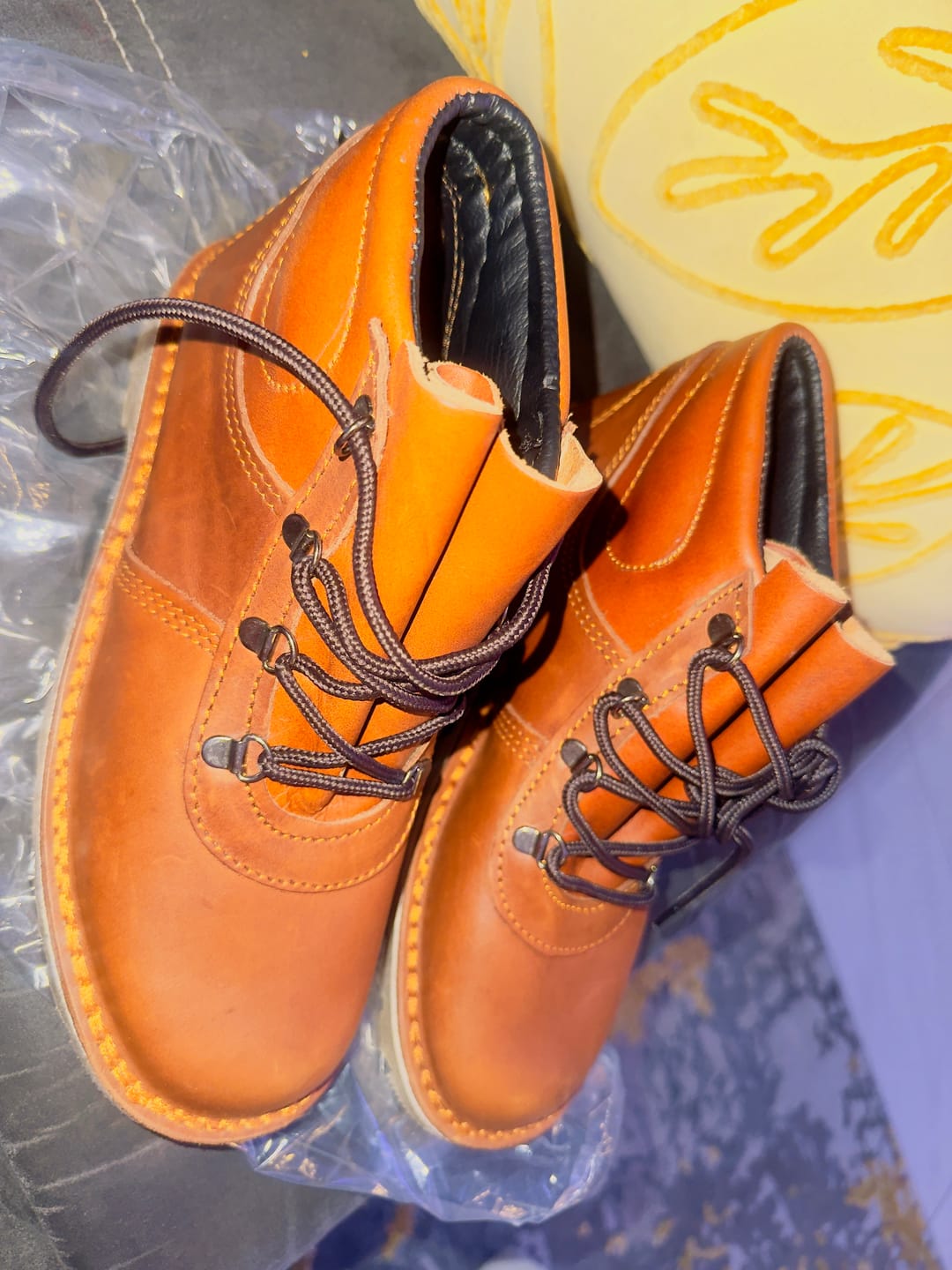 Customer photo review of Vellie Boots - Red Tan