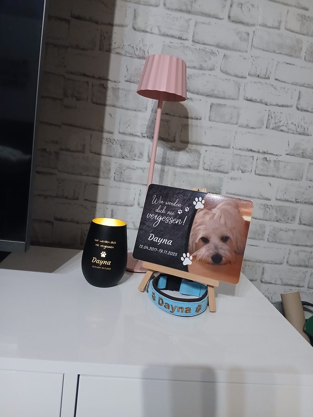 Customer photo review of Personalisiertes Gedenklicht