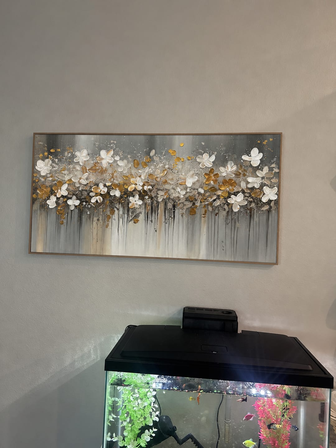 Customer photo review of Abstract Flower And Tree Textured Canvas Art #MF003