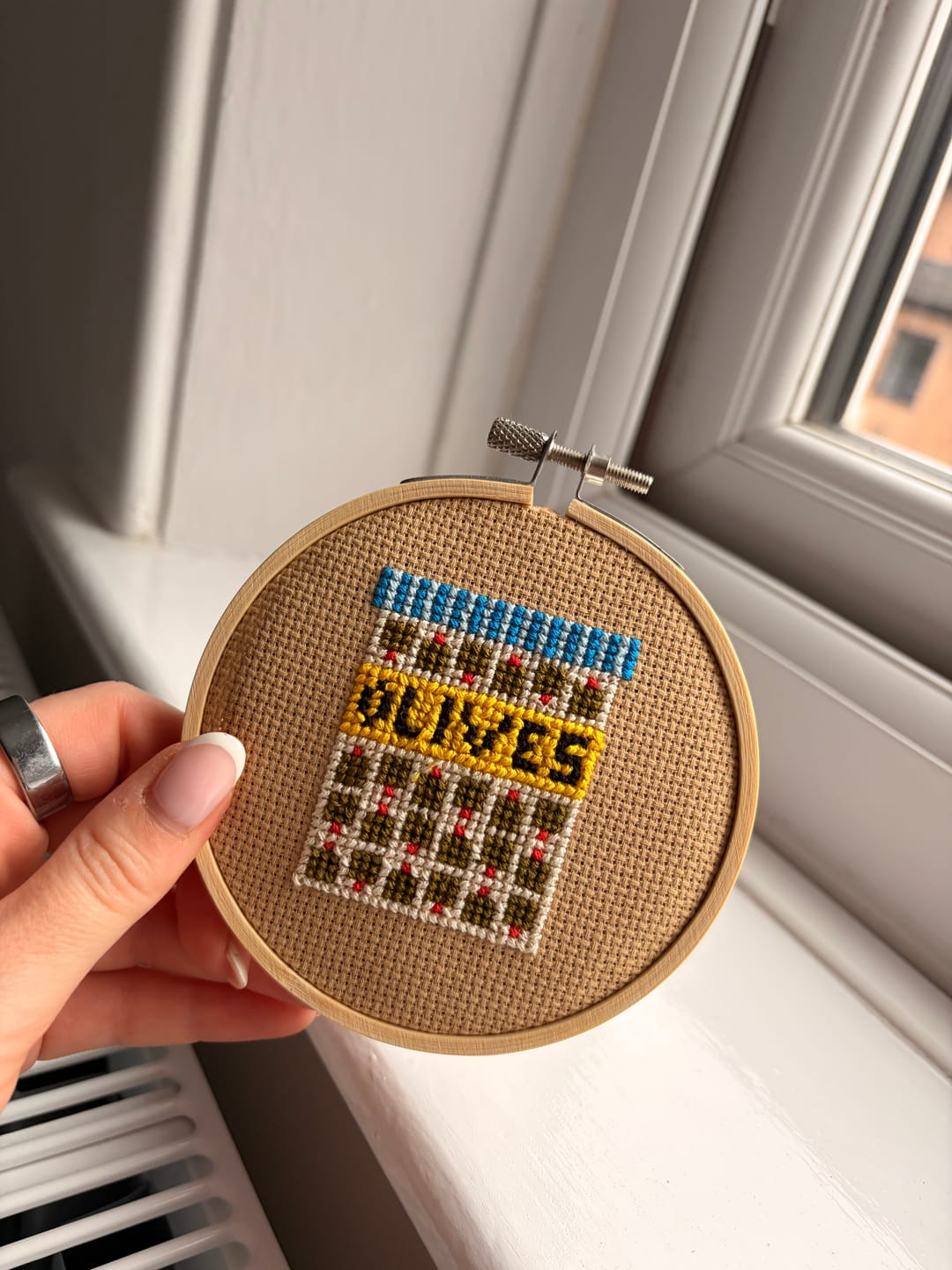 Customer photo review of Olives Cross Stitch Kit