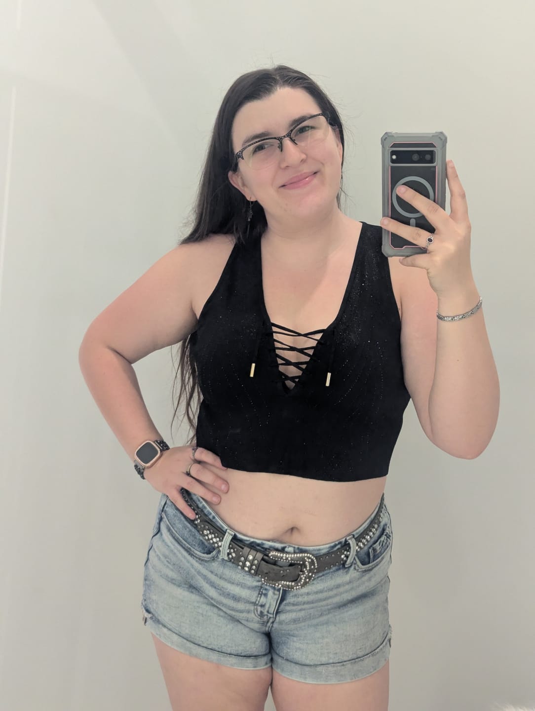 Customer photo review of Onyx Diamond Tank Top