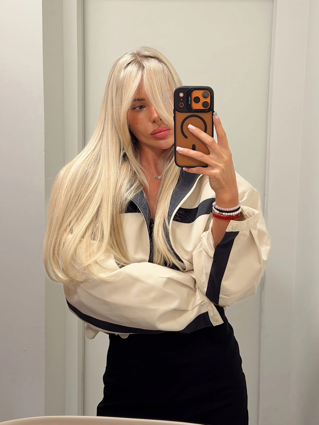 Customer photo review of Amanda Vintage Bomber Jacket
