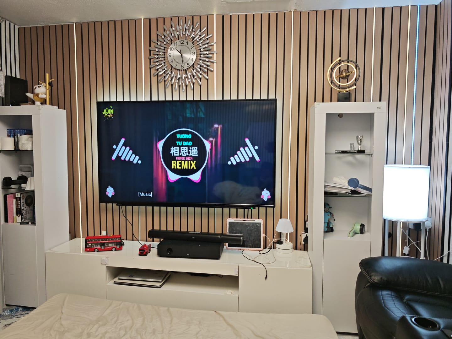 Customer photo review of Premium Acoustic Slatted Wall Panel - 50mm thickness (Multiple Colours)