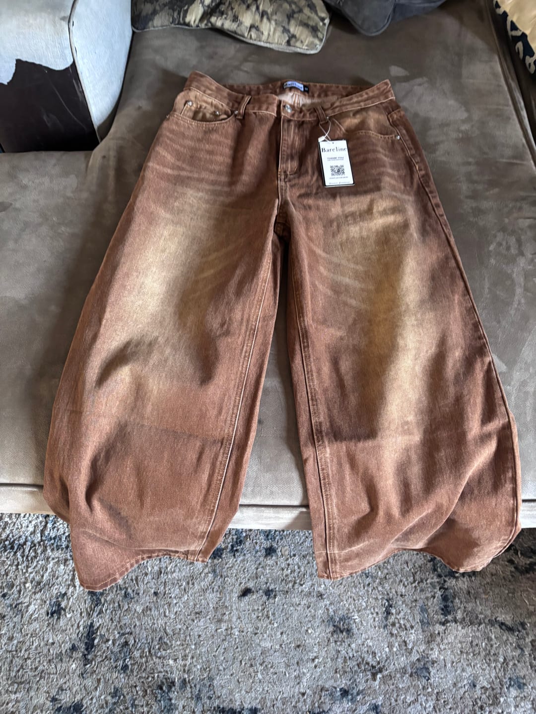 Customer photo review of Brown Wash Denim